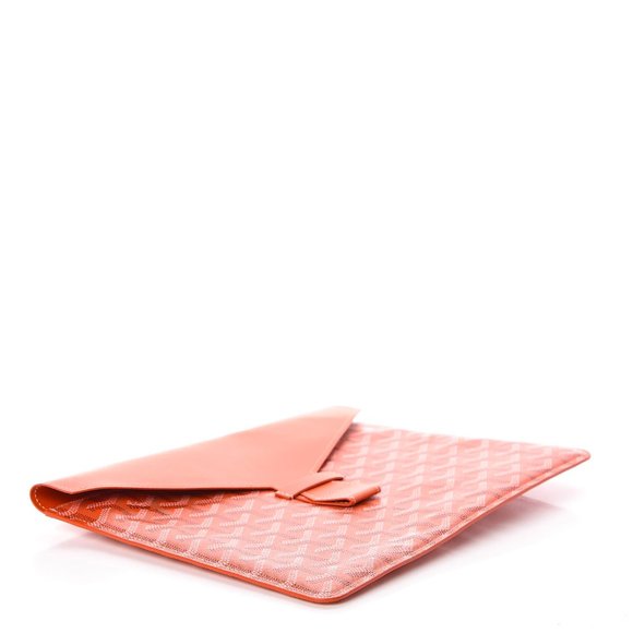 GOYARD Goyardine Camondo 2 Pouch MM Horizontal Clutch Orange - Picture 5 of 11